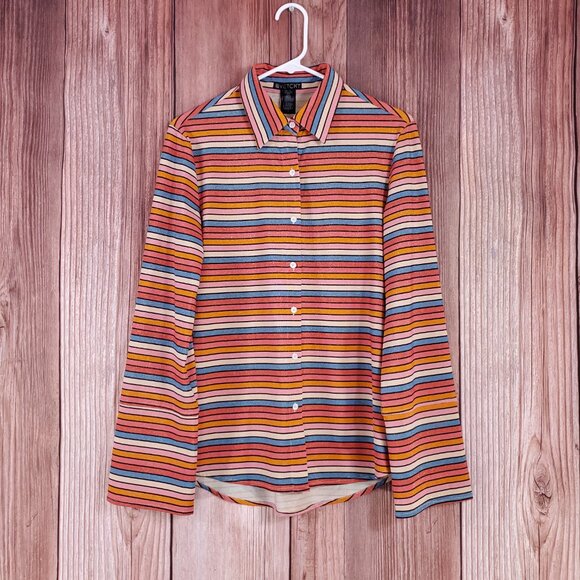 NWT Vetchy Womens Size Small Sunset Stripe Shirt & Shorts 2 Pieces Set - Picture 6 of 16